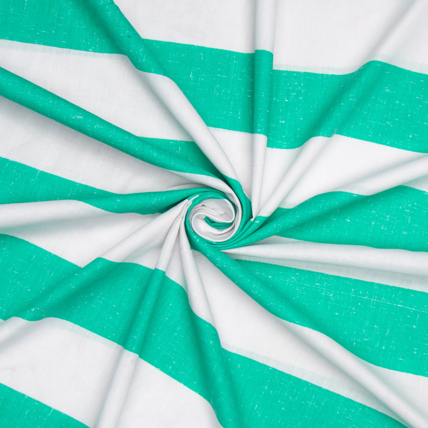Sheeting Poly Cotton Green/White Stripe 240cm - Ragland Fabrics