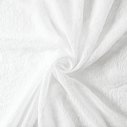 Cornely® Crushed Voile | Loopy White 250cm - Ragland Fabrics
