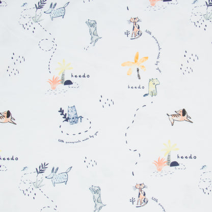 Cotton Lycra Printed Best Friends - Ragland Fabrics