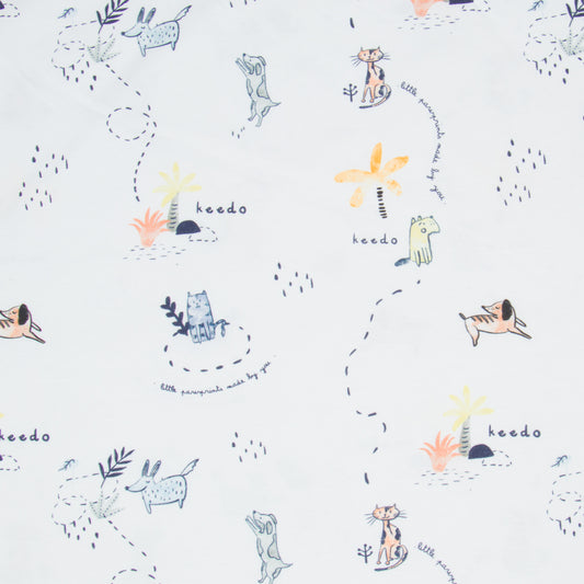 Cotton Lycra Printed Best Friends - Ragland Fabrics