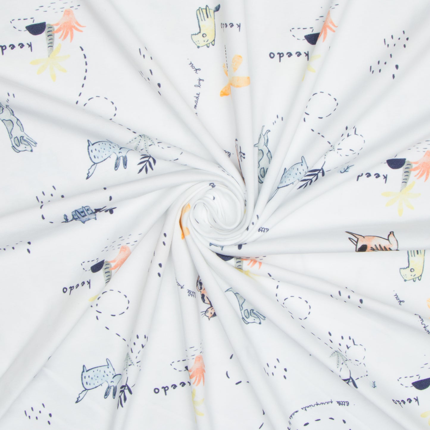 Cotton Lycra Printed Best Friends - Ragland Fabrics