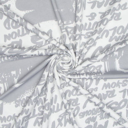 Cotton Lycra Printed Moskow Grey - Ragland Fabrics