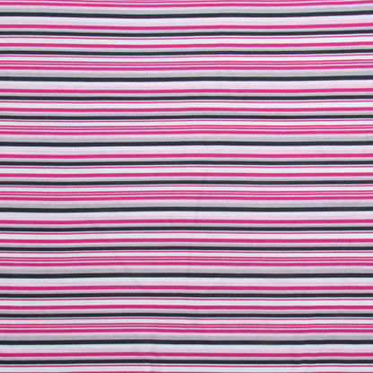 Cotton Knit Raspberry Stripe - Ragland Fabrics