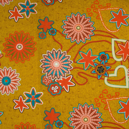 Printed 100% Cotton Apparel Fabric Mustard - Ragland Fabrics