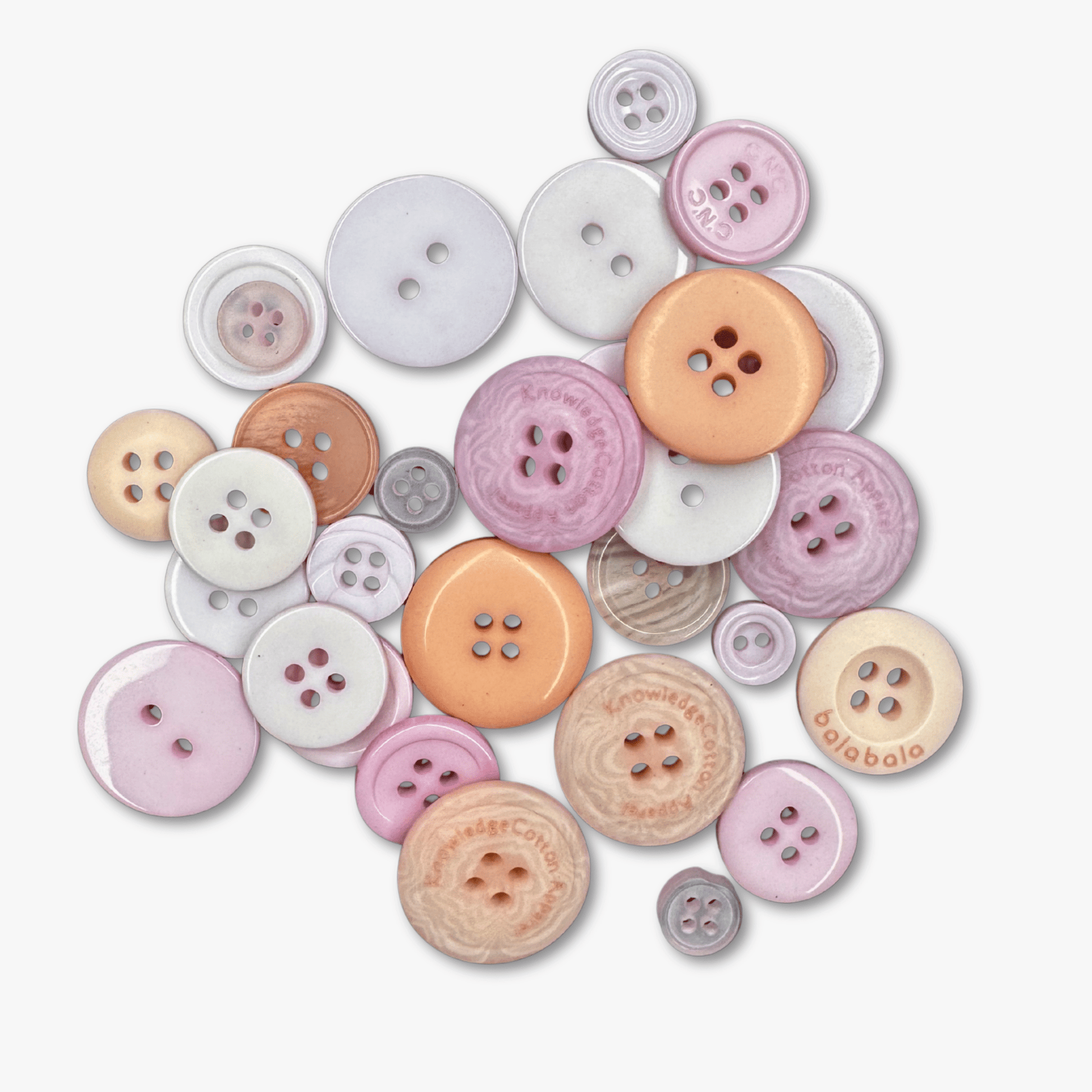 Craft Buttons 50g | Pastel Assorted - Ragland Fabrics