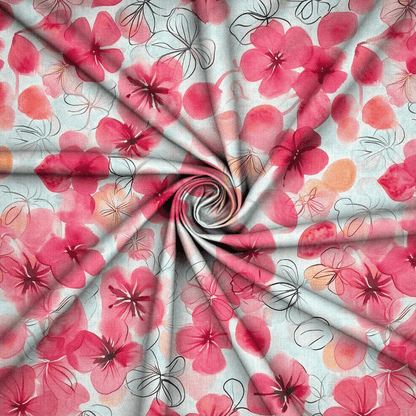 Viscose Printed Challis Des.6 1 - Ragland Fabrics