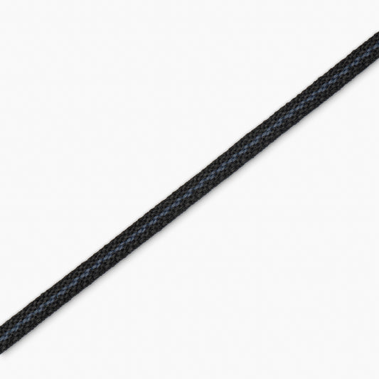 Draw Cord Flat 8mm Black & Blue (25met) - Ragland Fabrics