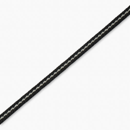 Draw Cord Flat 8mm Black & White (25met) - Ragland Fabrics