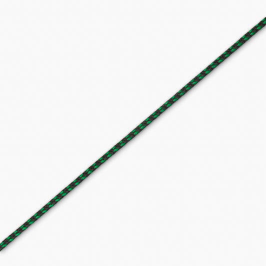 Draw Cord 3mm Black & Green (50met) - Ragland Fabrics