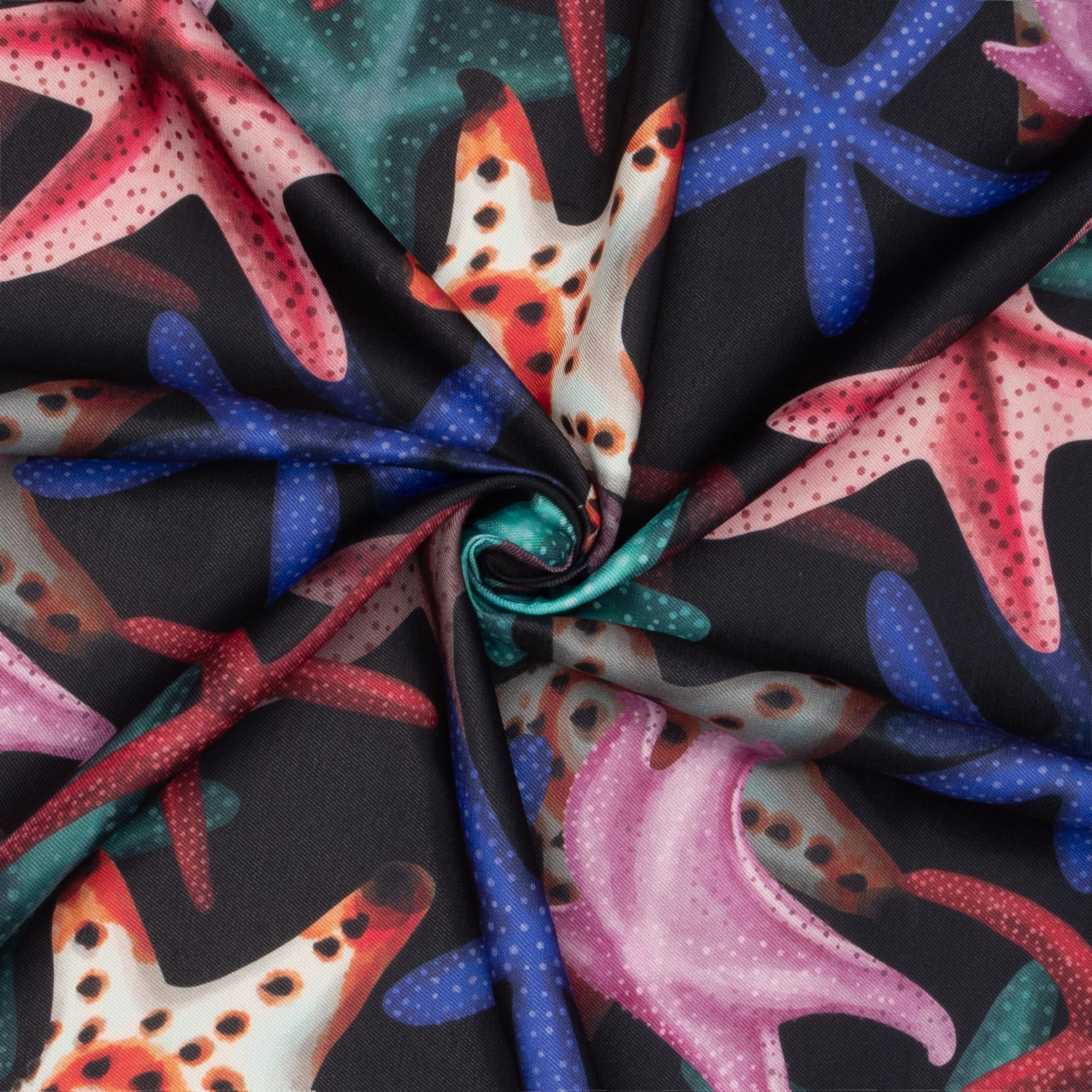 Eco Fabric Starfish Black 2102 - Ragland Fabrics