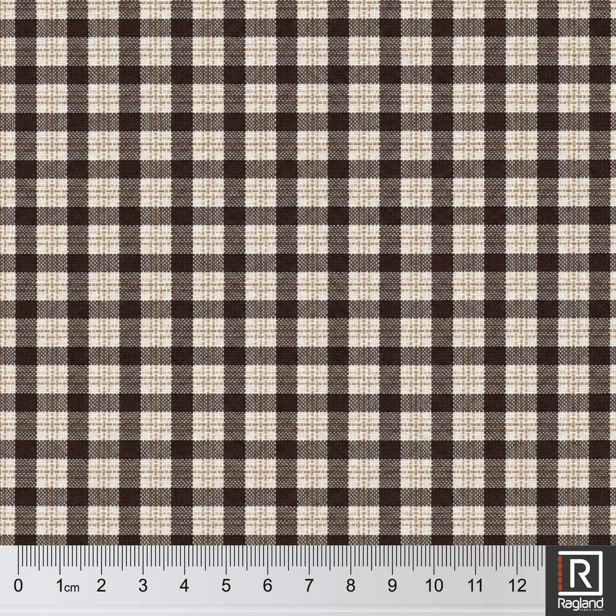 Gingham Yarn Dyed Suiting Choc Check 140cm
