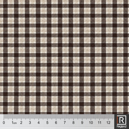 Gingham Yarn Dyed Suiting Choc Check 140cm