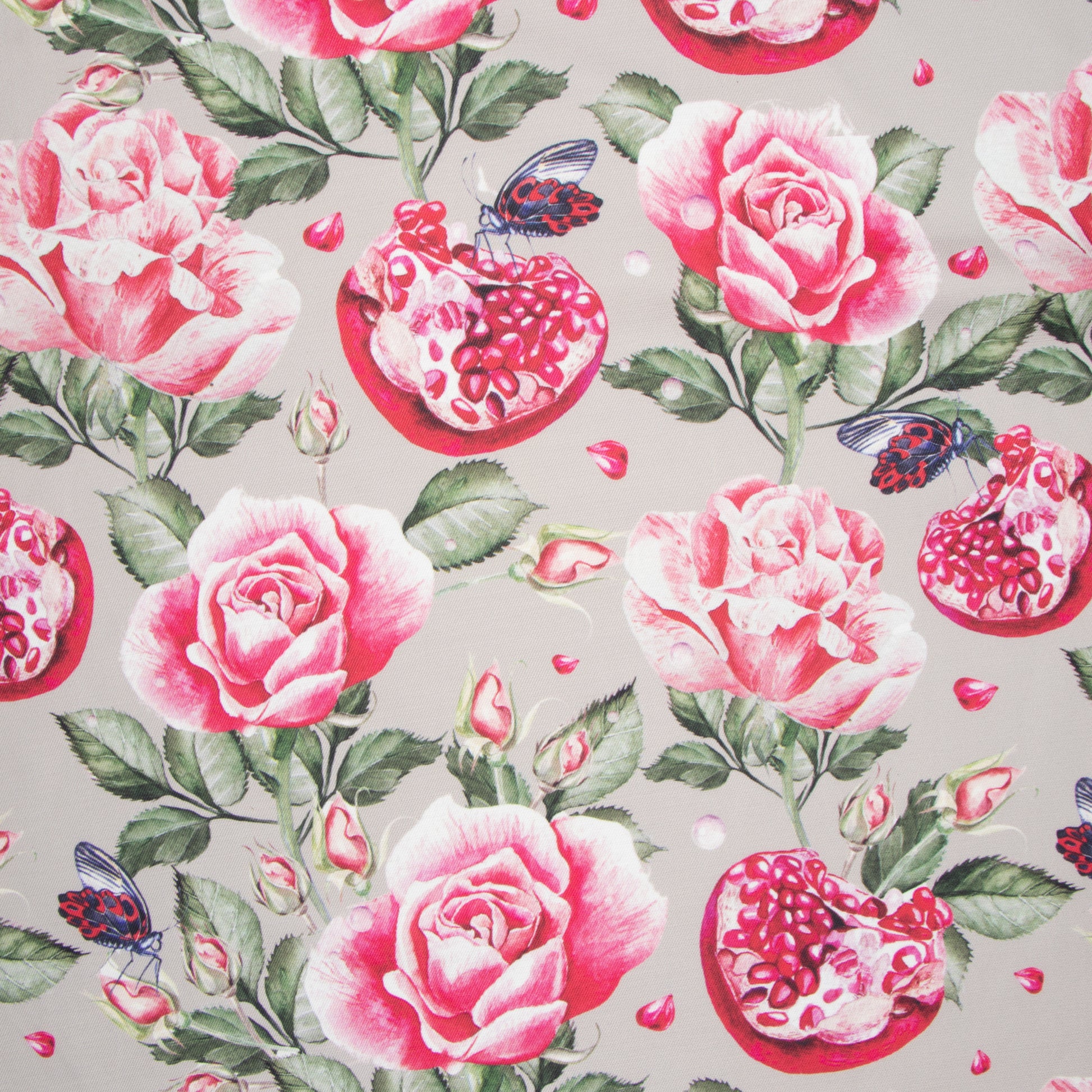 Eco Fabric Pomegranate Beige 140cm - Ragland Fabrics