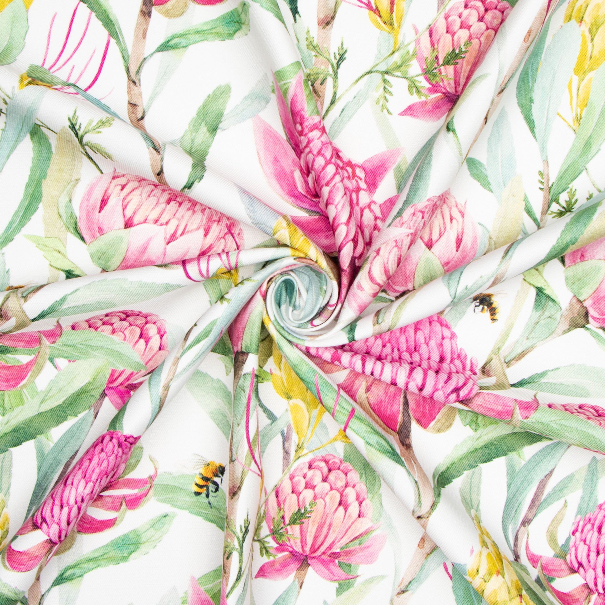 Eco Fabric Protea Pink 690 - Ragland Fabrics