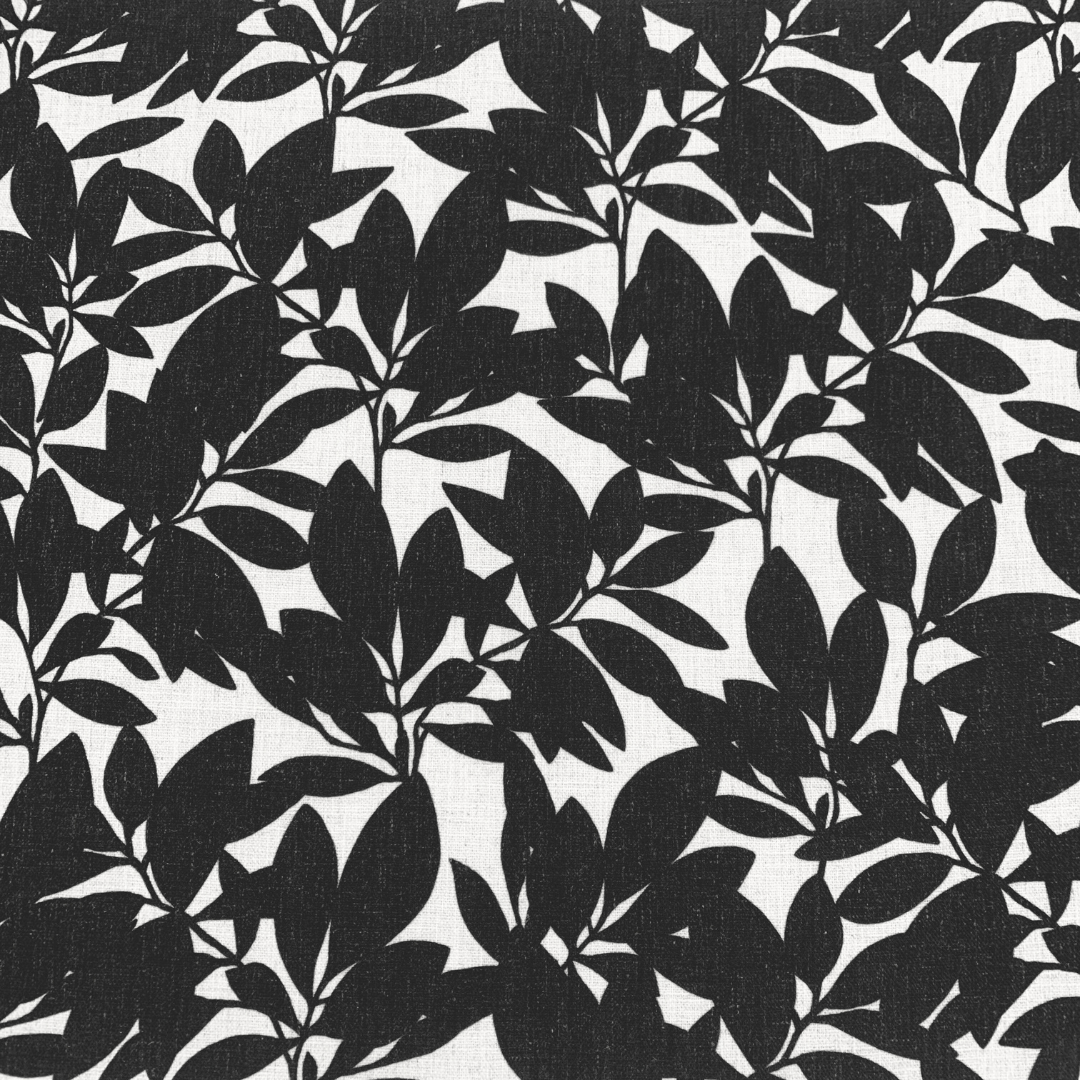 Babylon Eden Night Flower Black Linen Look - Ragland Fabrics