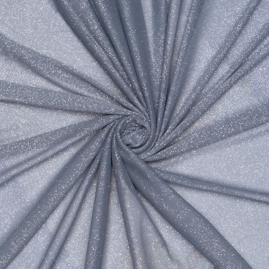 Metallic Stretch Mesh Silver - Ragland Fabrics