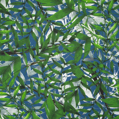 Cotton Canvas Printed Jungle Blue - Ragland Fabrics