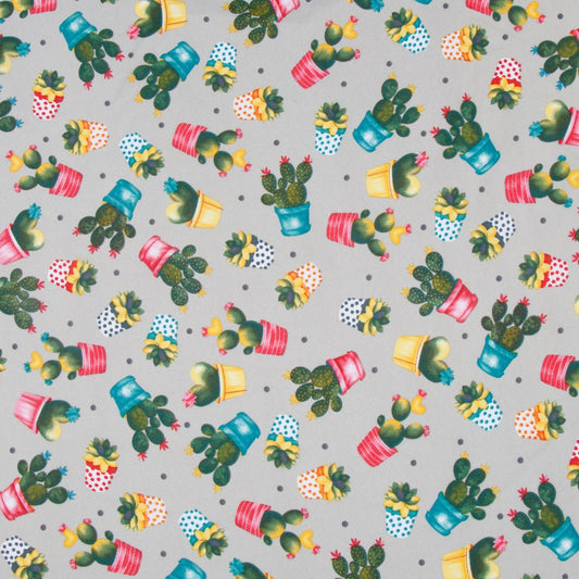 Printed Mini Matt Desert Plant Grey 150cm - Ragland Fabrics