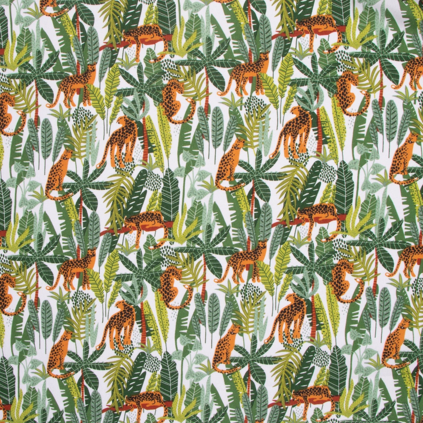 Printed Mini Matt Leopard Jungle White 150cm - Ragland Fabrics