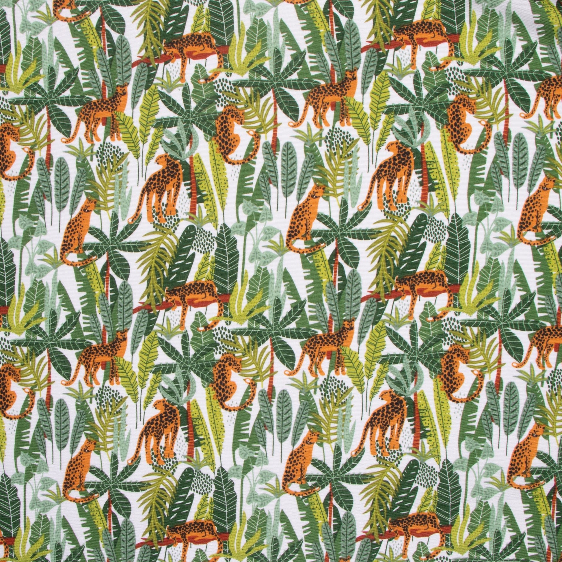 Printed Mini Matt Leopard Jungle White 150cm - Ragland Fabrics