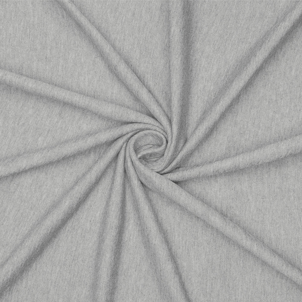 Track Suiting Brushed Cotton Light Melange Grey - Ragland Fabrics