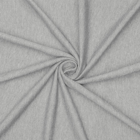 Track Suiting Brushed Cotton Light Melange Grey - Ragland Fabrics