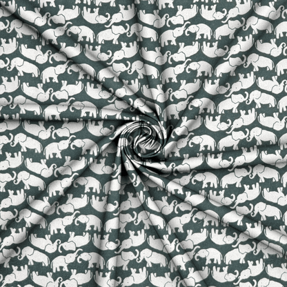 Flannel Brushed Cotton 150cm | Pattern Elephant 13 - Ragland Fabrics