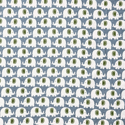 Flannel Brushed Poly Cotton | Elephant Doodle 2683 - Ragland Fabrics