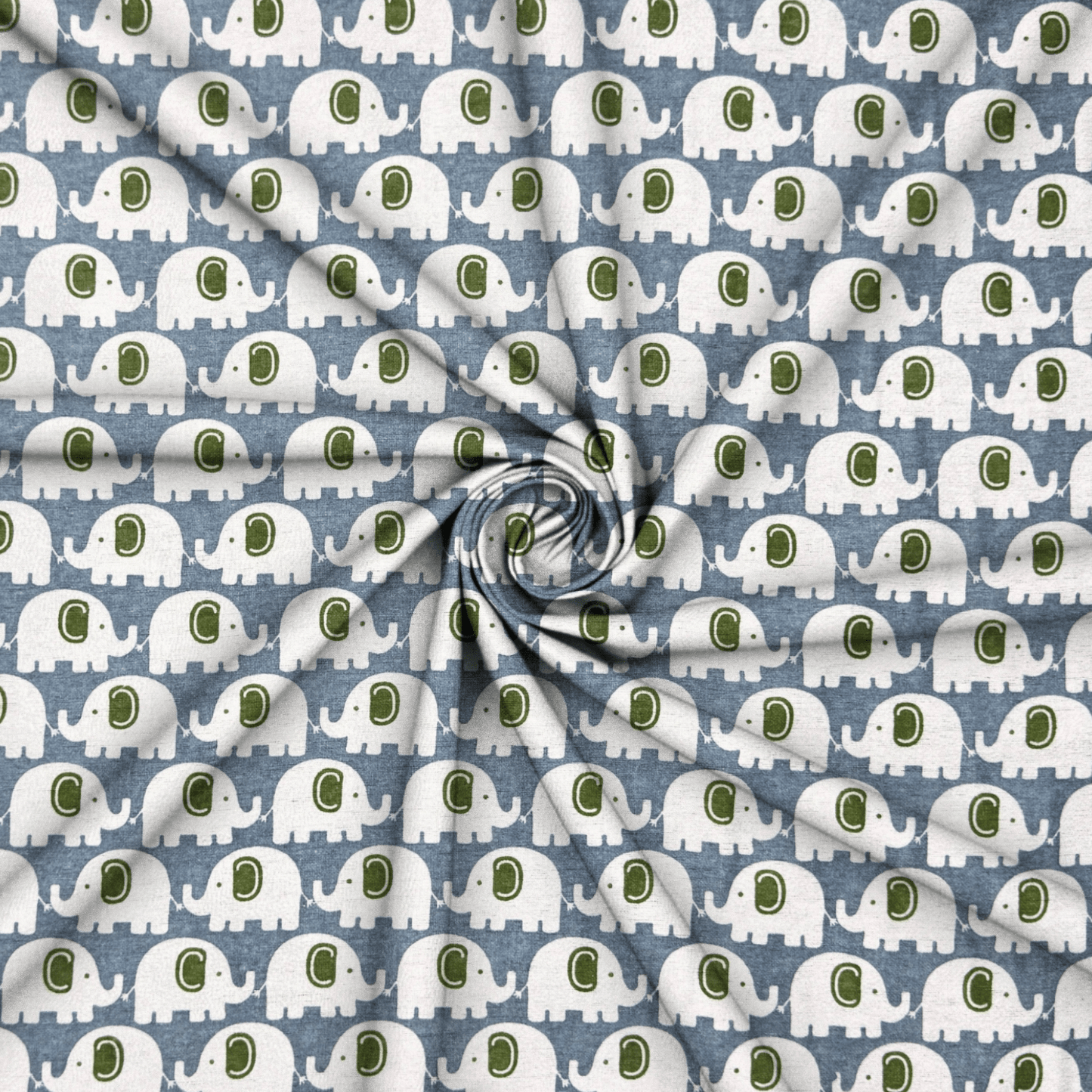 Flannel Brushed Poly Cotton | Elephant Doodle 2683 - Ragland Fabrics