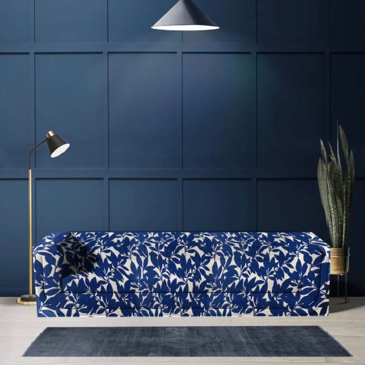 Babylon Eden Night Flower Black Linen Look - Ragland Fabrics