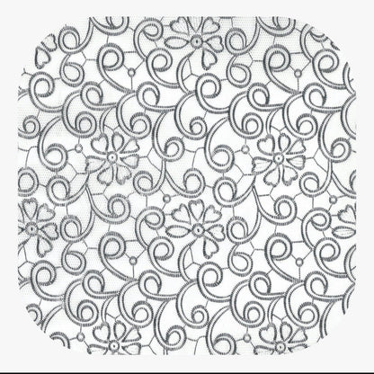 PVC Lace Table Cloth Metallic Silver - Ragland Fabrics