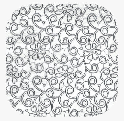 PVC Lace Table Cloth Metallic Silver - Ragland Fabrics
