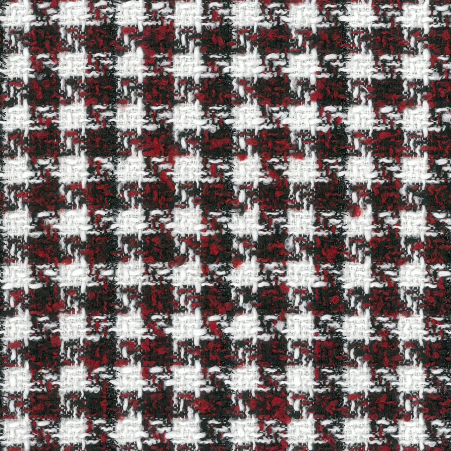 Hounds - Tooth Ruby Red & White - Ragland Fabrics