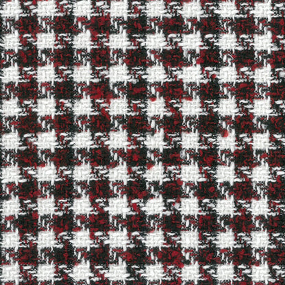 Hounds - Tooth Ruby Red & White - Ragland Fabrics