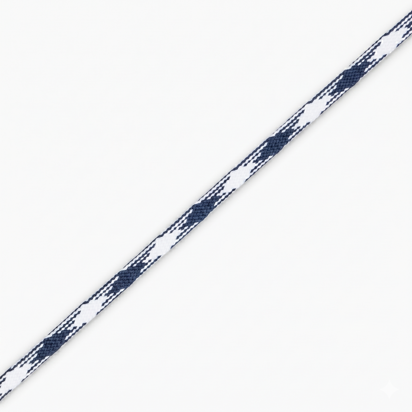 Shoe Lace 5mm Checkered Navy & White TBD