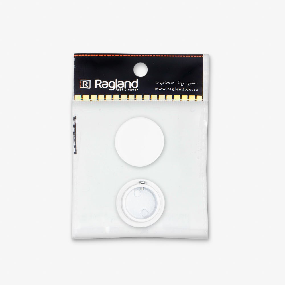 Rod End Caps 25mm - White - Ragland Fabrics