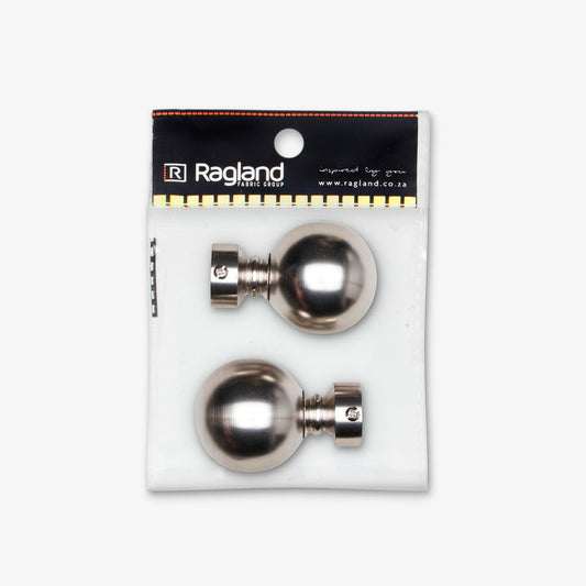 Finial Ball 25mm Stainless Steel (Pack of 2) - Ragland Fabrics
