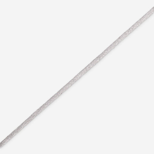 Leather Cord Silver (Sold per Meter) - Ragland Fabrics