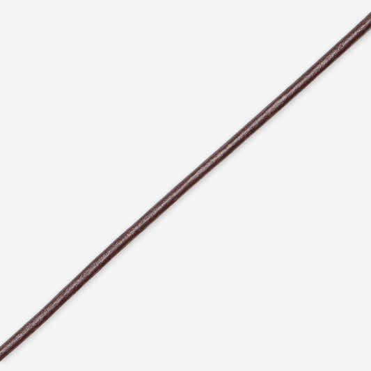 Leather Cord Brown Round (Sold per Meter) - Ragland Fabrics