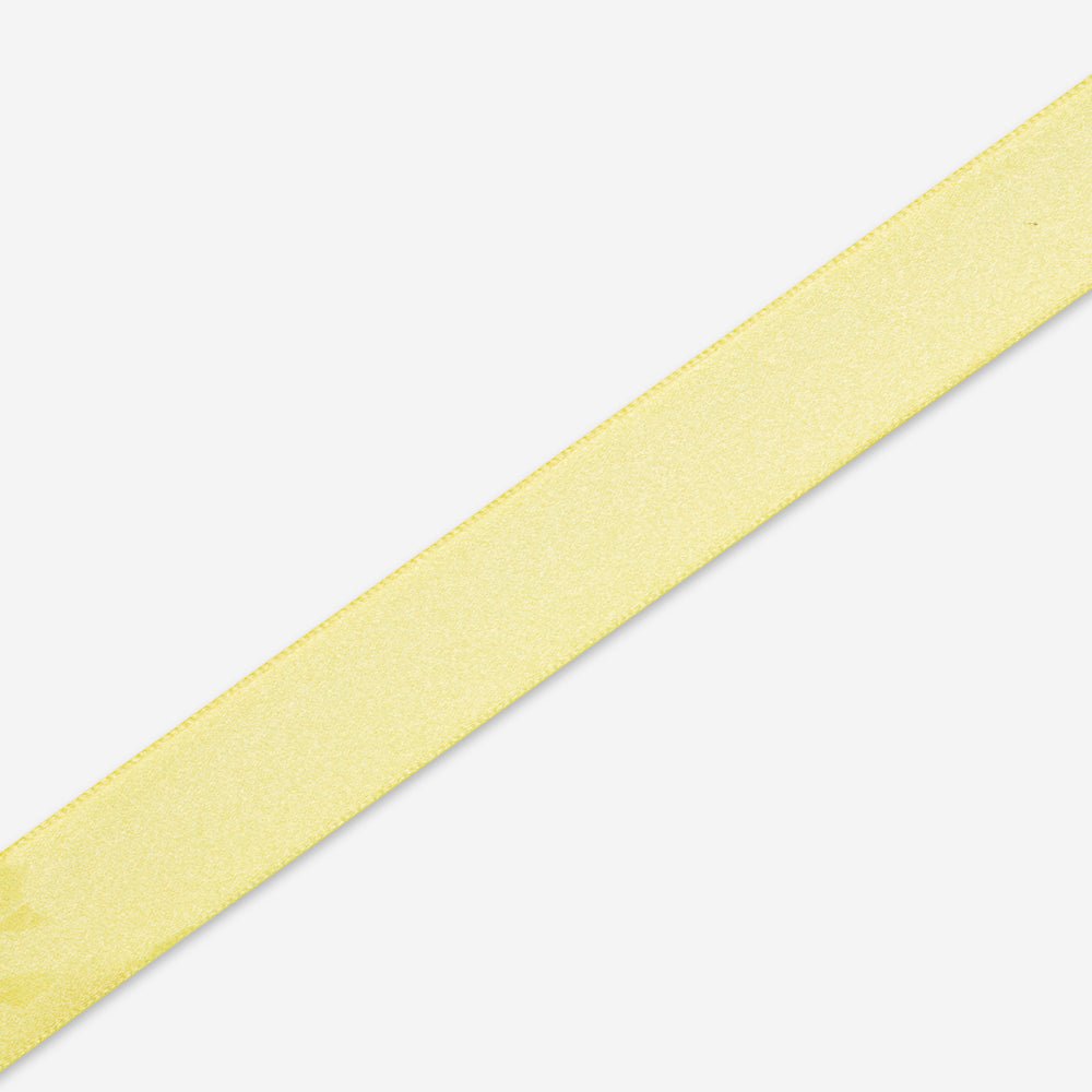 Satin Ribbon 25mm Lemon (20met) - CLEARANCE - Ragland Fabrics