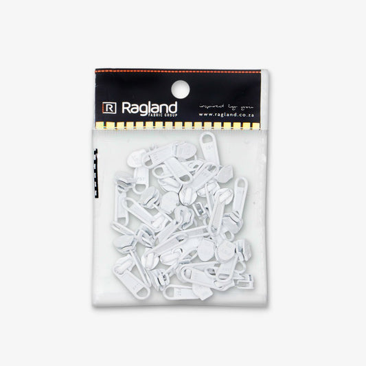 Sliders Type 5 Non Lock White 16 - Ragland Fabrics