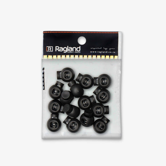 Toggles Round Single Hole Black (20) - Ragland Fabrics