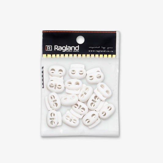 Toggles 2 Hole White (15) - Ragland Fabrics