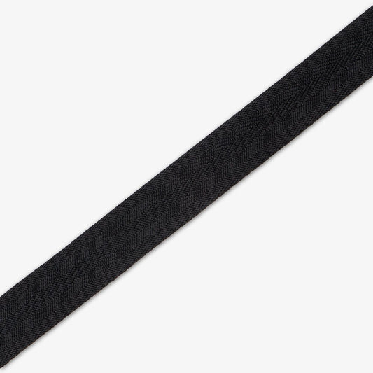 Twill Tape Polyester Black 1 20mm - Ragland Fabrics