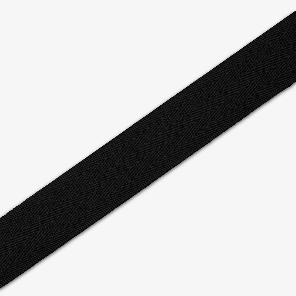 Twill Tape Polyester Black 1 25mm - Ragland Fabrics