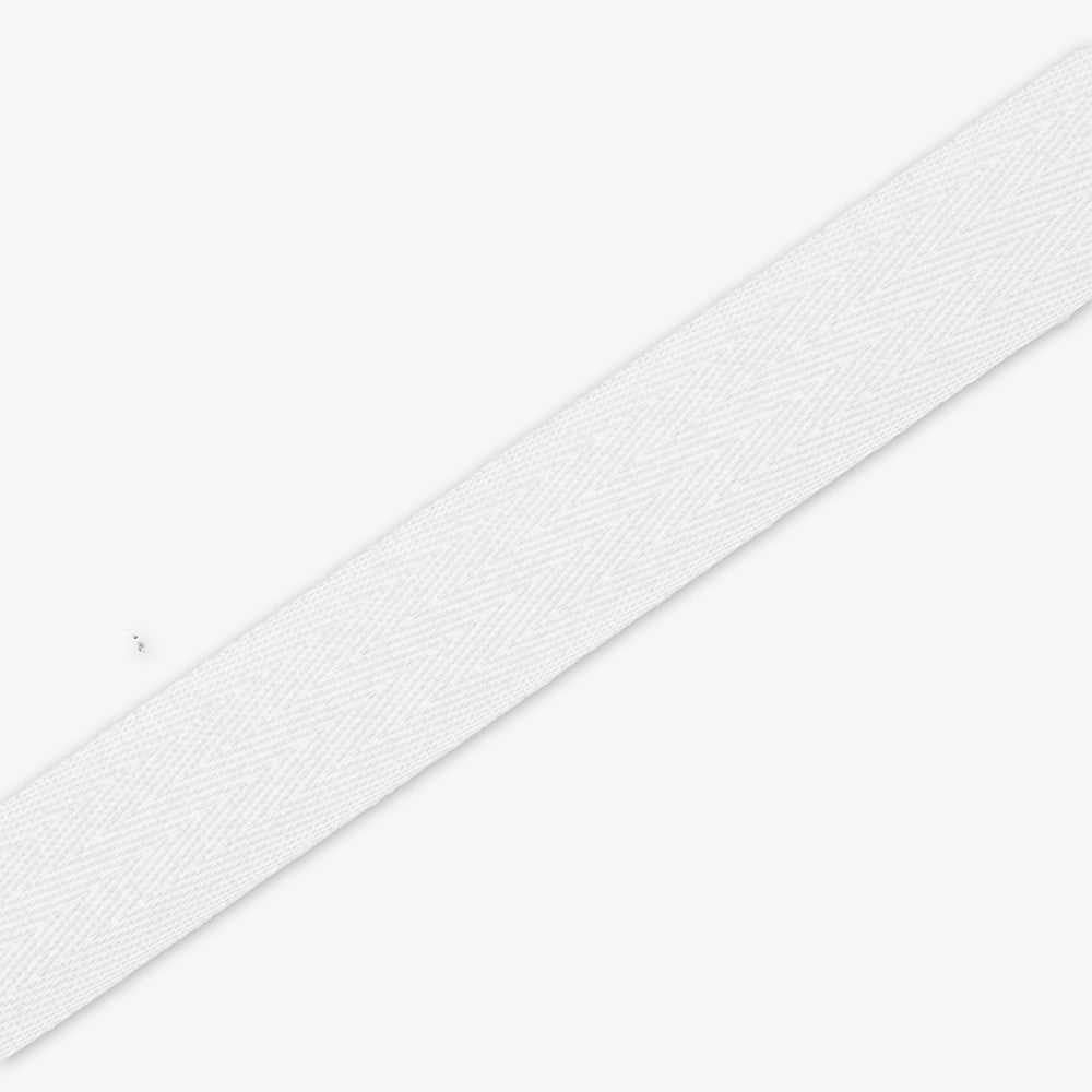 Twill Tape Polyester White 16 25mm - Ragland Fabrics