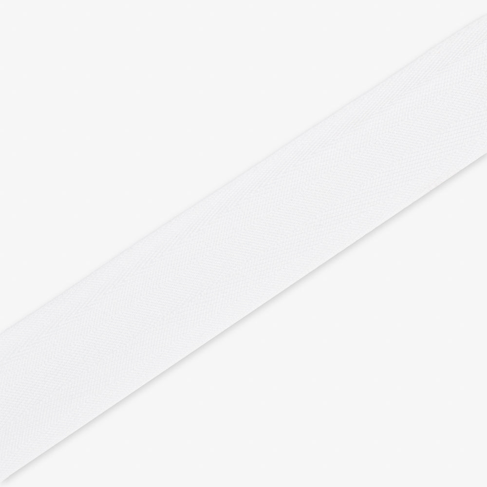 Twill Tape Polyester White 16 38mm - Ragland Fabrics