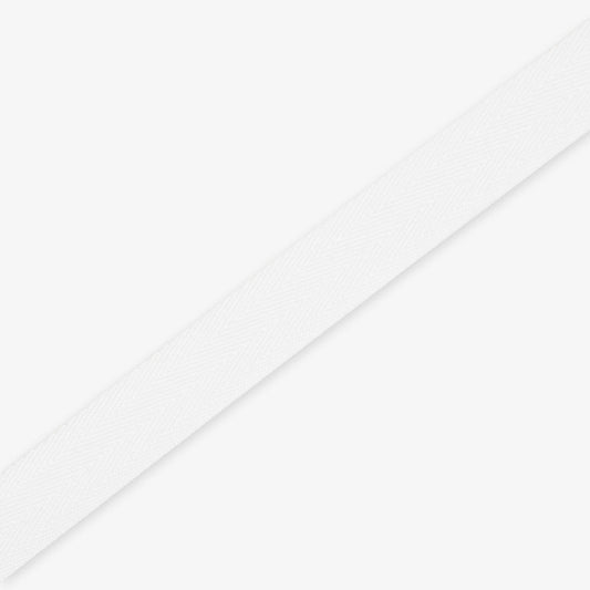 Twill Tape Polyester White 20mm 16 - Ragland Fabrics