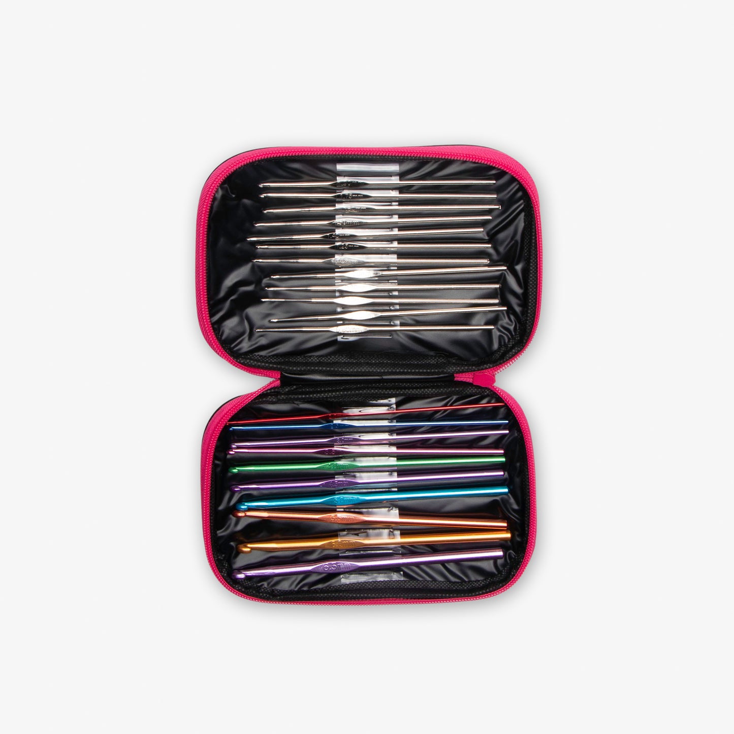 Crochet Hook Set - Pink Bag 100pcs - Ragland Fabrics
