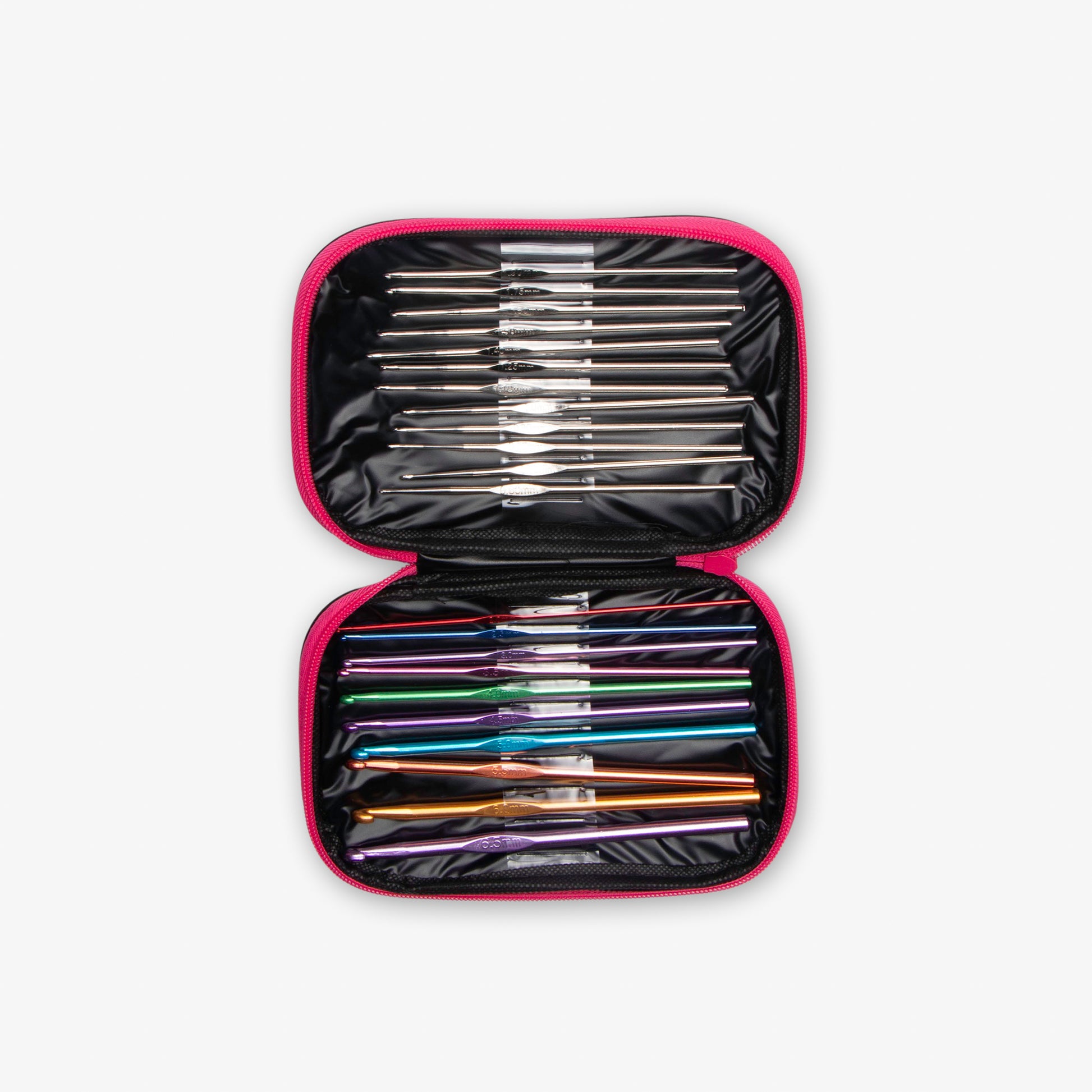 Crochet Hook Set - Pink Bag 100pcs - Ragland Fabrics